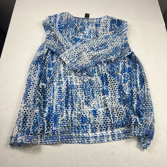 Ali Miles Tunic Shirt Abstract Print 3/4 Sleeve Wearable Art Casual Textured 1X - Picture 9 of 10